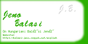 jeno balasi business card